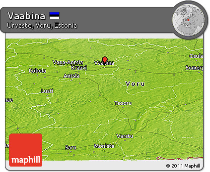 Physical Panoramic Map of Vaabina