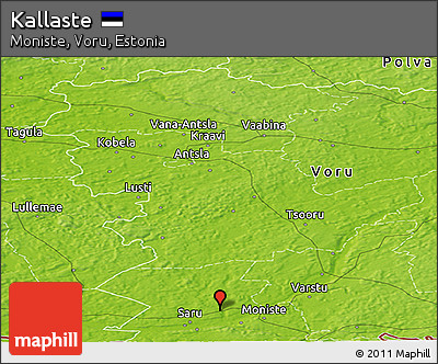 Physical Panoramic Map of Kallaste