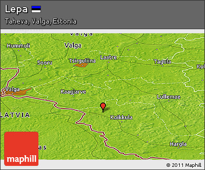 Physical Panoramic Map of Lepa