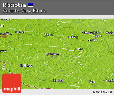 Physical Panoramic Map of Ristiotsa