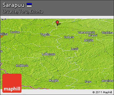 Physical Panoramic Map of Sarapuu