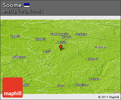 Physical Panoramic Map of Soome