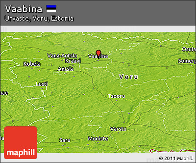 Physical Panoramic Map of Vaabina