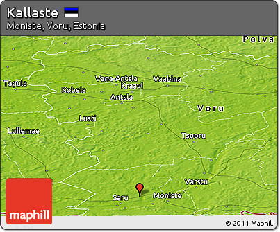 Physical Panoramic Map of Kallaste
