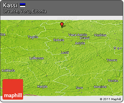 Physical Panoramic Map of Kassi