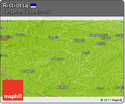 Physical Panoramic Map of Ristiotsa