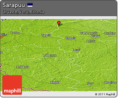 Physical Panoramic Map of Sarapuu