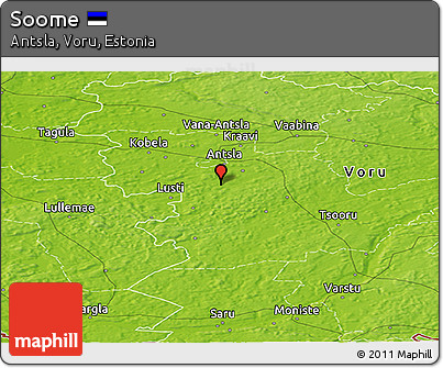 Physical Panoramic Map of Soome