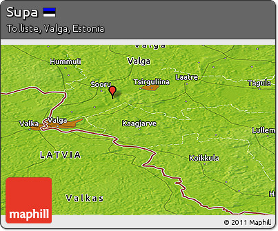 Physical Panoramic Map of Supa