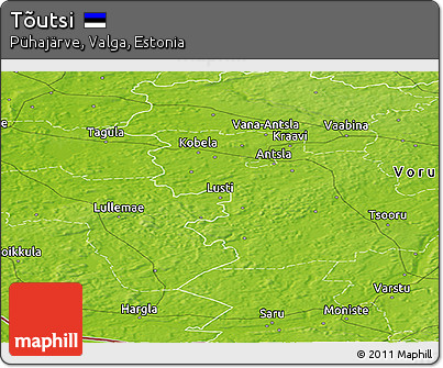 Physical Panoramic Map of Tõutsi