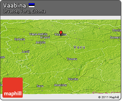 Physical Panoramic Map of Vaabina
