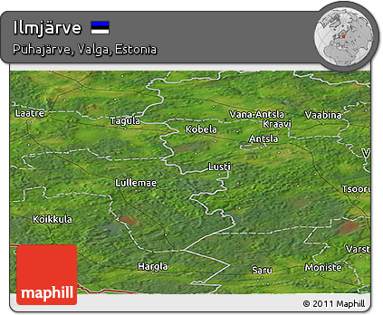 Satellite Panoramic Map of Ilmjärve