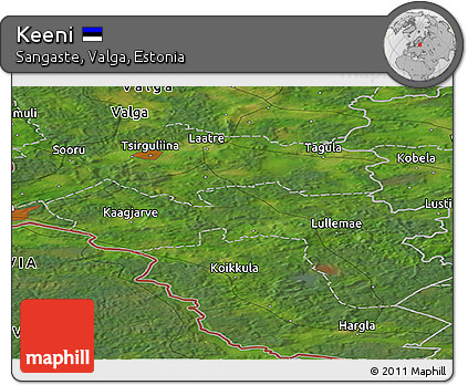 Satellite Panoramic Map of Keeni