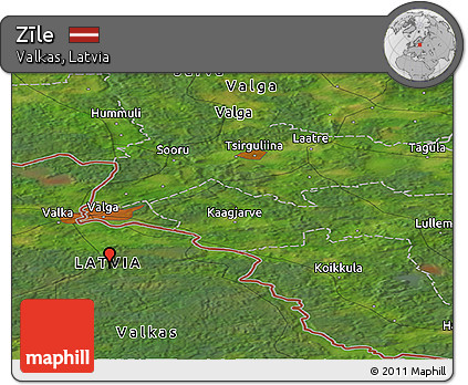 Satellite Panoramic Map of Zīle