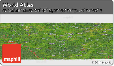 Satellite Panoramic Map of the Area around 57° 46' 59" N, 26° 25' 29" E