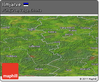 Satellite Panoramic Map of Ilmjärve