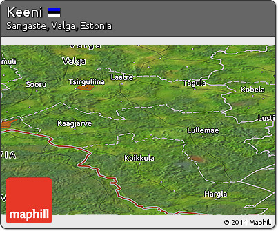 Satellite Panoramic Map of Keeni