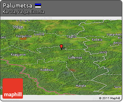 Satellite Panoramic Map of Palumetsa
