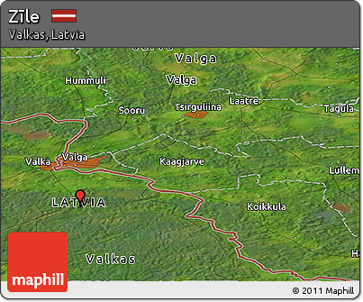 Satellite Panoramic Map of Zīle