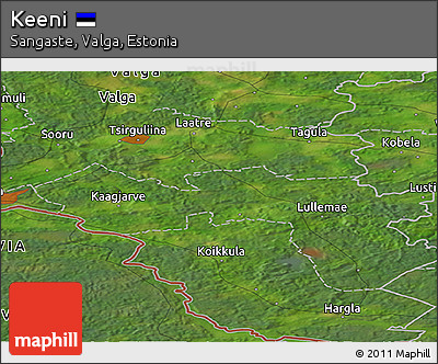 Satellite Panoramic Map of Keeni