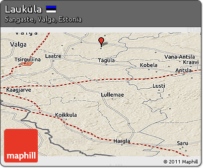 Shaded Relief Panoramic Map of Lauküla