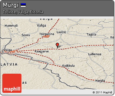 Shaded Relief Panoramic Map of Mürgi