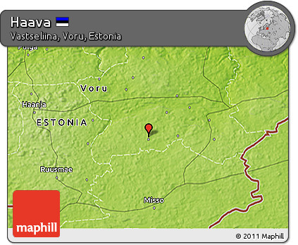 Physical 3D Map of Haava