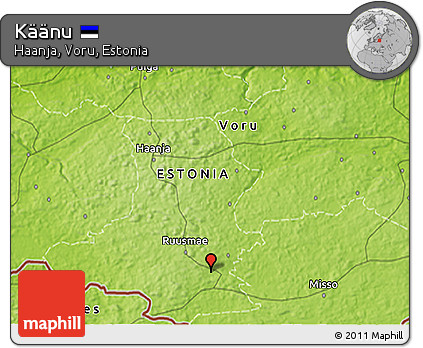 Physical 3D Map of Käänu