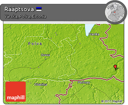 Physical 3D Map of Rääptsova
