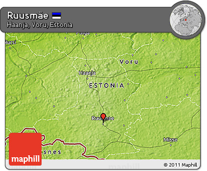 Physical 3D Map of Ruusmäe