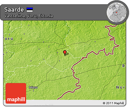 Physical 3D Map of Saarde