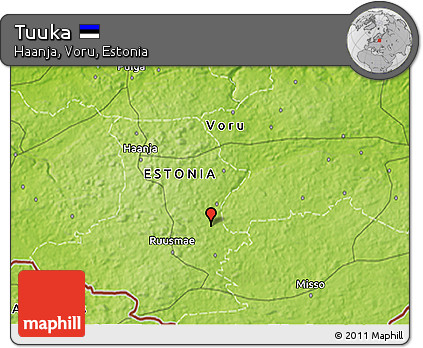 Physical 3D Map of Tuuka