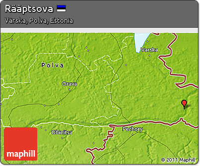 Physical 3D Map of Rääptsova