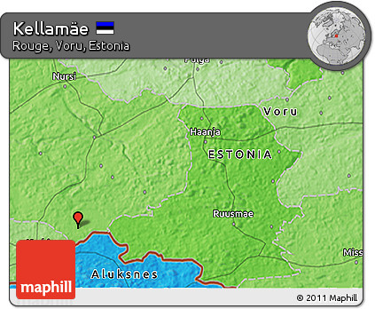 Political 3D Map of Kellamäe