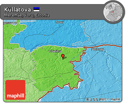 Political 3D Map of Küllatova