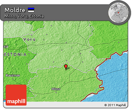 Political 3D Map of Möldre