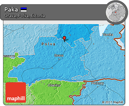 Political 3D Map of Päka