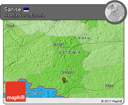 Political 3D Map of Sarise