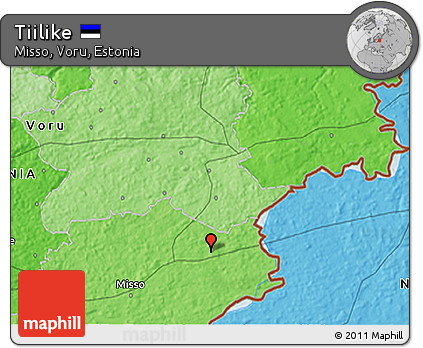 Political 3D Map of Tiilike