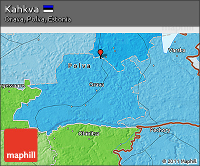Political 3D Map of Kahkva