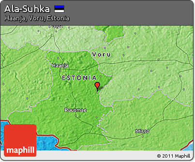 Political 3D Map of Ala-Suhka