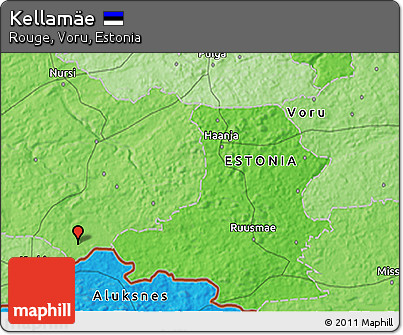 Political 3D Map of Kellamäe
