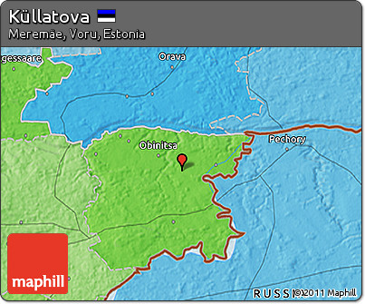 Political 3D Map of Küllatova