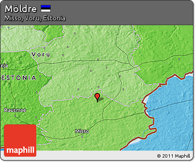 Political 3D Map of Möldre