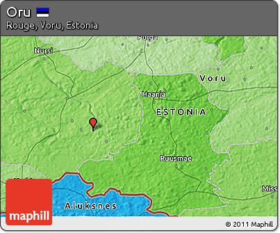 Political 3D Map of Oru
