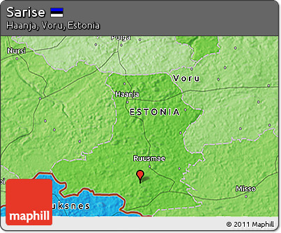Political 3D Map of Sarise