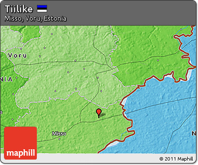 Political 3D Map of Tiilike