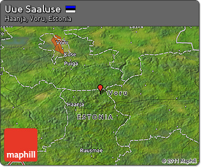 Satellite 3D Map of Uue Saaluse
