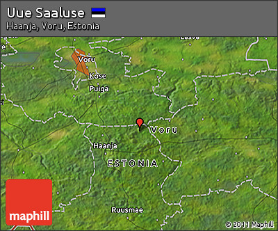 Satellite 3D Map of Uue Saaluse