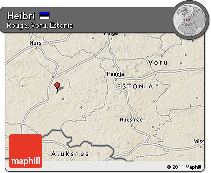 Shaded Relief 3D Map of Heibri